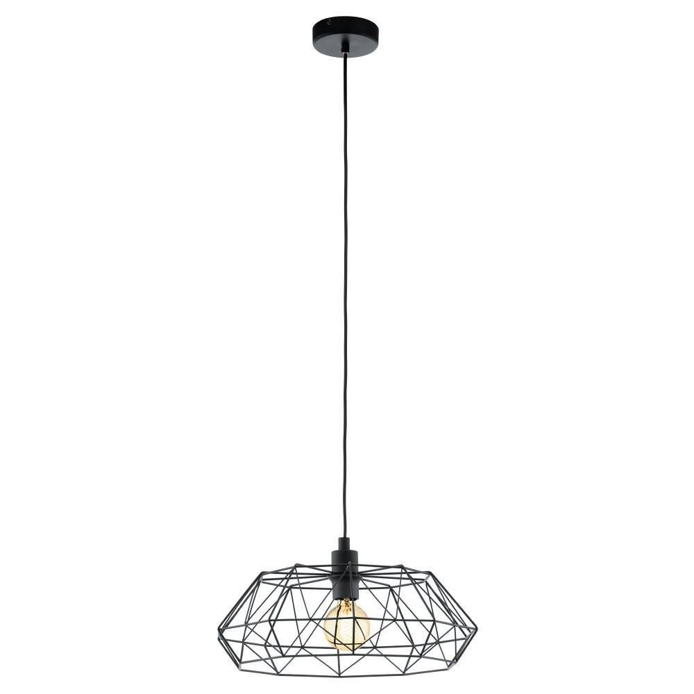 Carlton Ø45 Zwart hanglamp Van Eglo - Het stijlvolle en minimalistische design maakt de lamp een perfecte keuze voor iedereen die een trendy en functionele verlichtingsoplossing in huis wil.