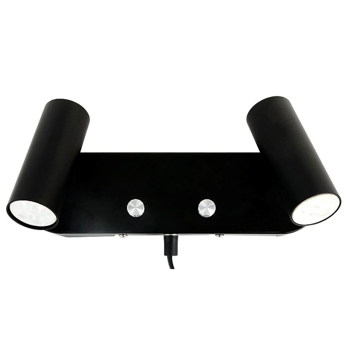 Mini II Zwart leeslamp Van Oriva - De Mini II wandlamp in zwart metaal met chromen details is een praktische en stijlvolle verlichtingsoplossing.