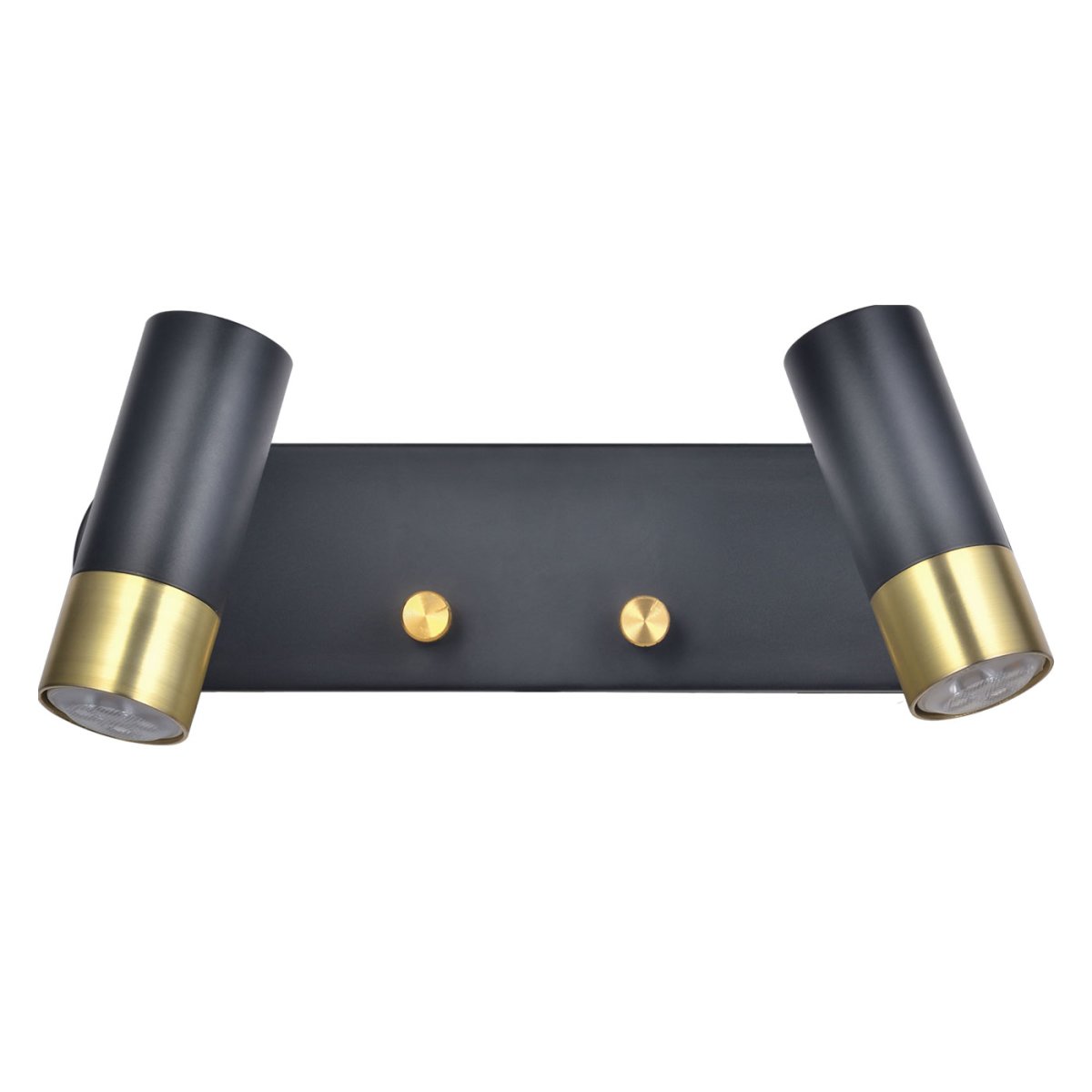 Mini II Zwart messing leeslamp Van Oriva - De Mini II wandlamp in zwart metaal met gouden details is een praktische en stijlvolle verlichtingsoplossing.