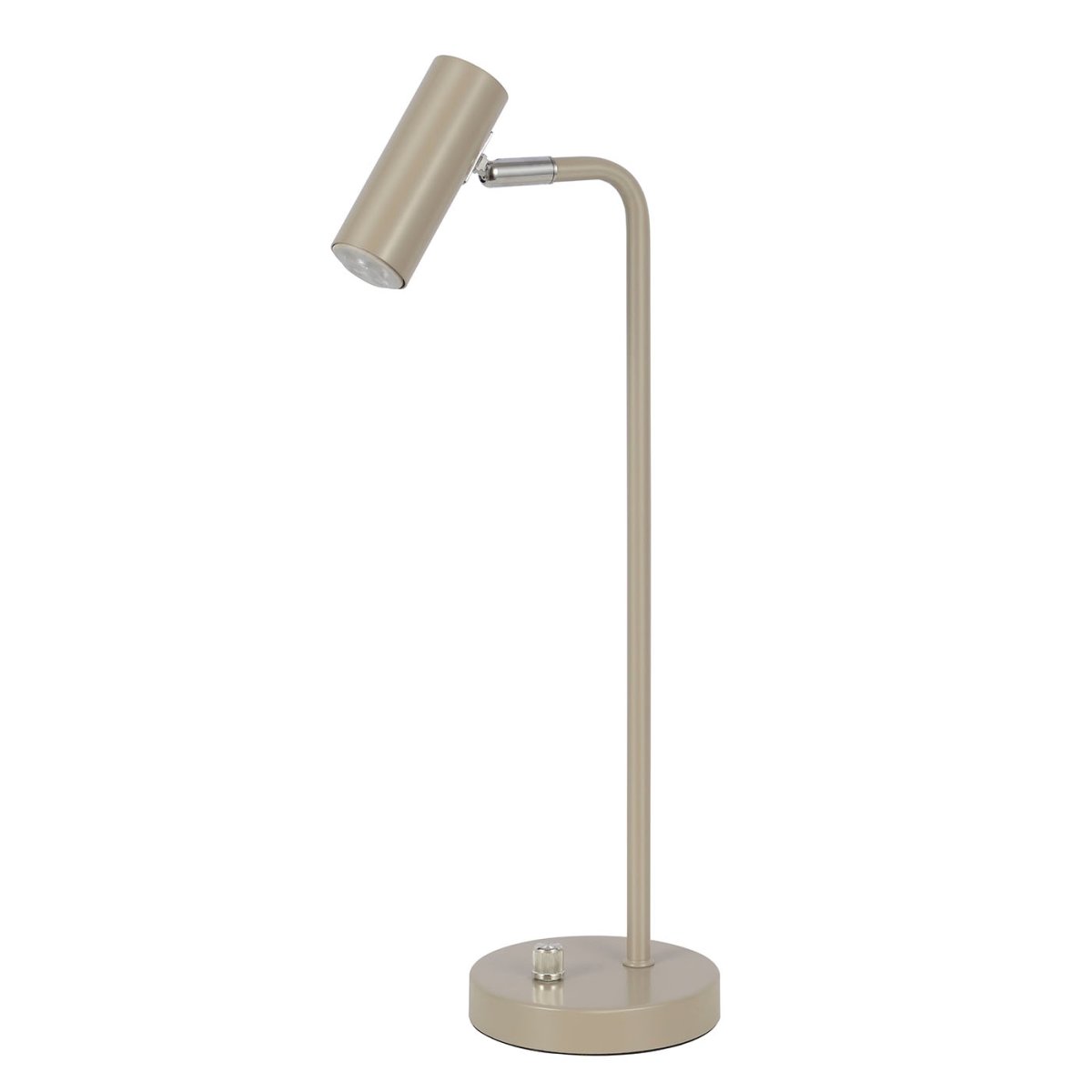 Mini 43cm Noga bureaulamp Van Oriva - De Mini tafellamp in nougatkleurig metaal is een stijlvolle en praktische lamp.