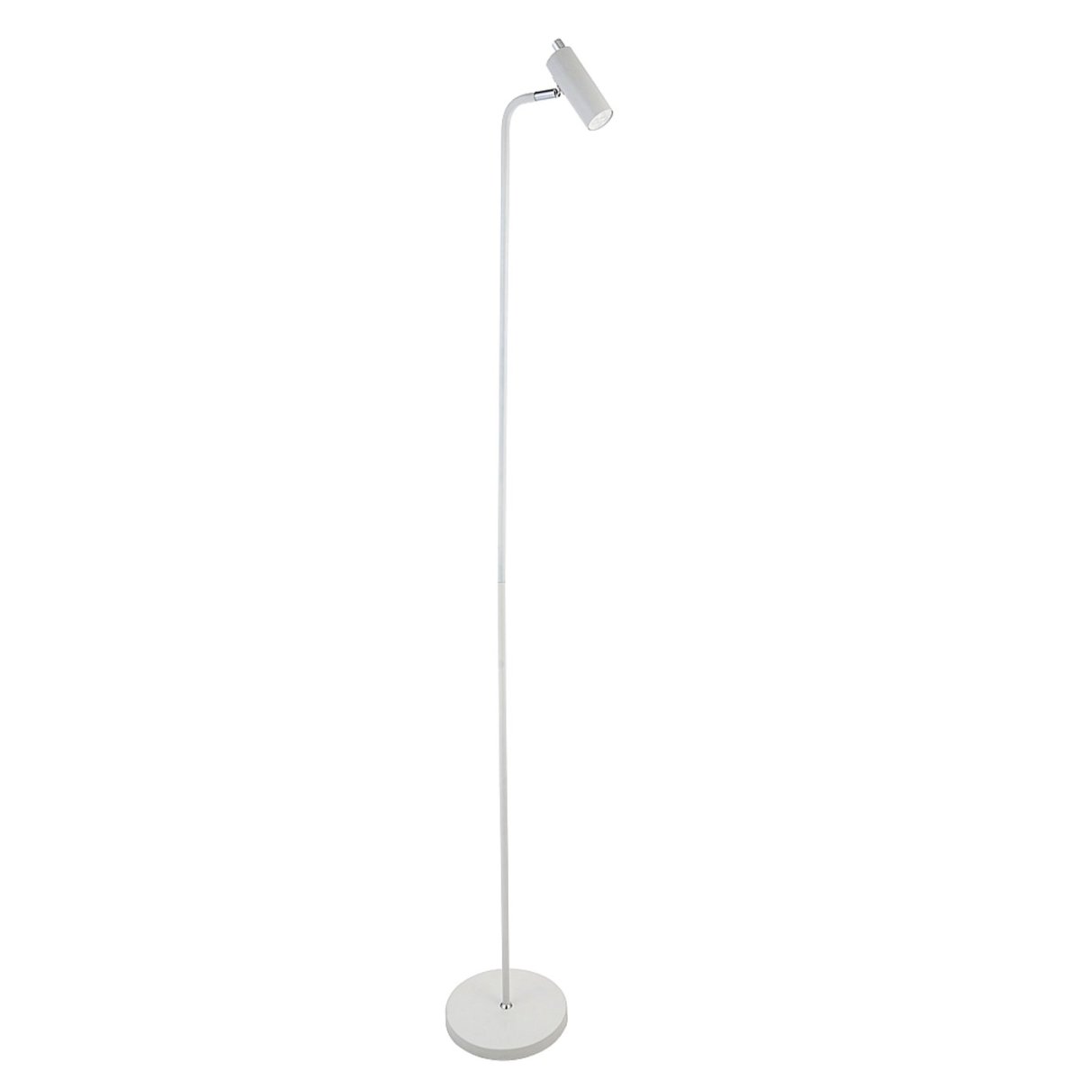  Mini Wit vloerlamp Van Oriva - De Mini vloerlamp is gemaakt van metaal in de kleur wit en heeft een beweegbare spot voor optimale verlichting.