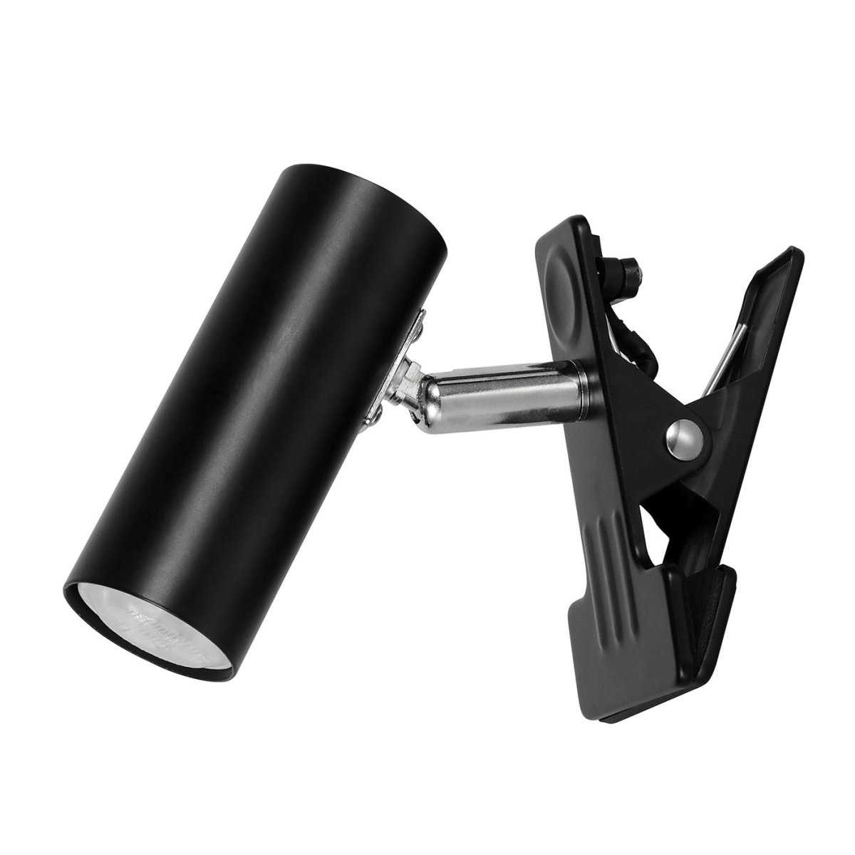 Mini Zwart klemlamp Van Oriva - Deze kleine zwarte metalen klemlamp biedt een praktische en flexibele verlichtingsoplossing voor elke kamer.