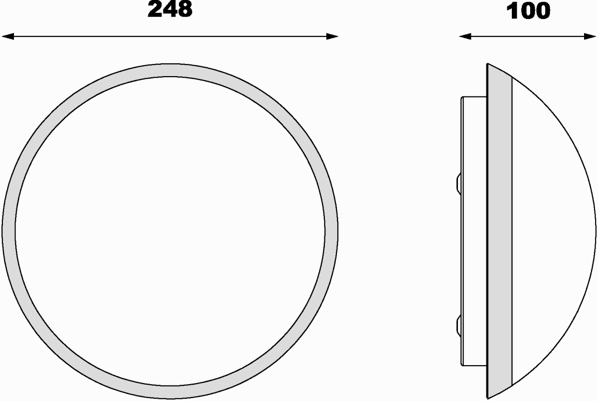 Siracusa Ø25 Wit badkamerlamp Van Aneta Lighting - De lamp wordt met schroeven aan het plafond bevestigd en de stroomaansluiting is vast.