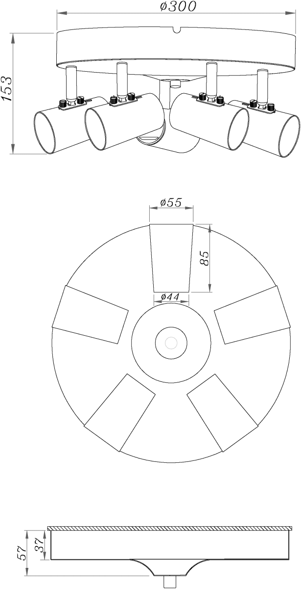 Pilot 5 Wit spot Van Aneta Lighting - Past zowel in de keuken als in de hal of slaapkamer, waar behoefte is aan helder en goed licht.