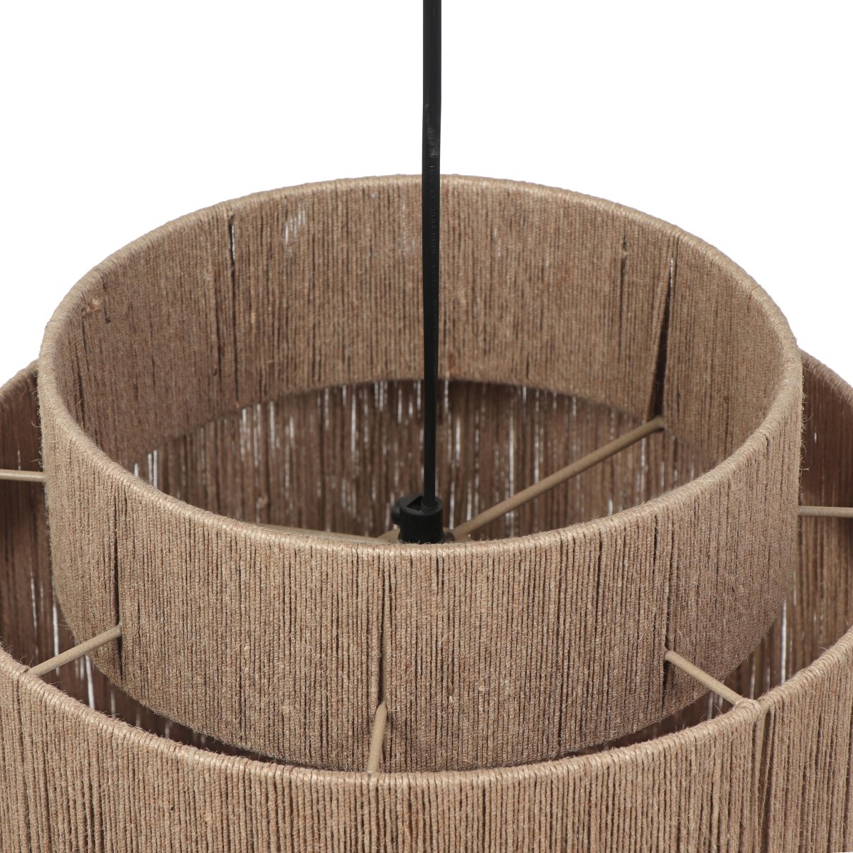 Smilla Ø30 Natuur hanglamp Van Trio Lighting - De Smilla hanglamp combineert een boho-stijl met natuurlijke elementen en cre&euml;ert een warme en uitnodigende sfeer in huis.
