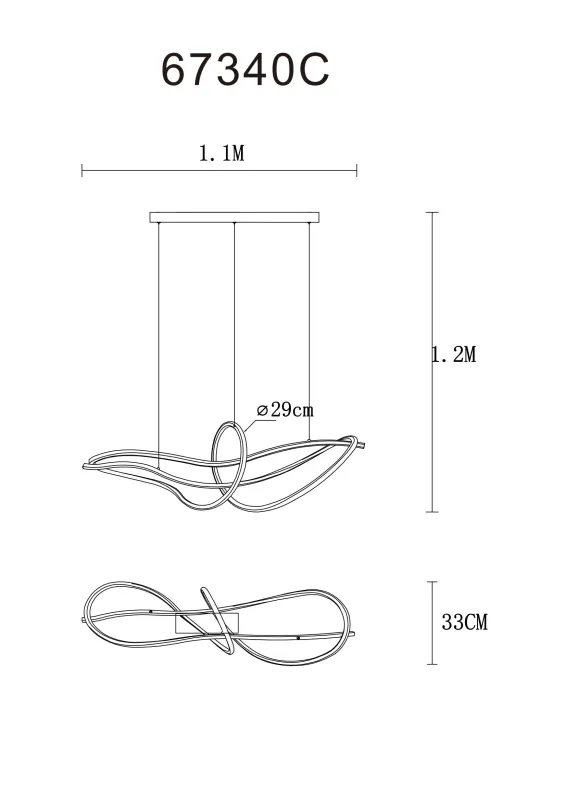 Iduna 110cm Chroom hanglamp Van Globo Lighting - De instelbare kleurtemperatuur, van 2700K tot 6000K, maakt het mogelijk om de verlichting aan te passen aan uw wensen en de juiste sfeer te creëren voor elke gelegenheid.