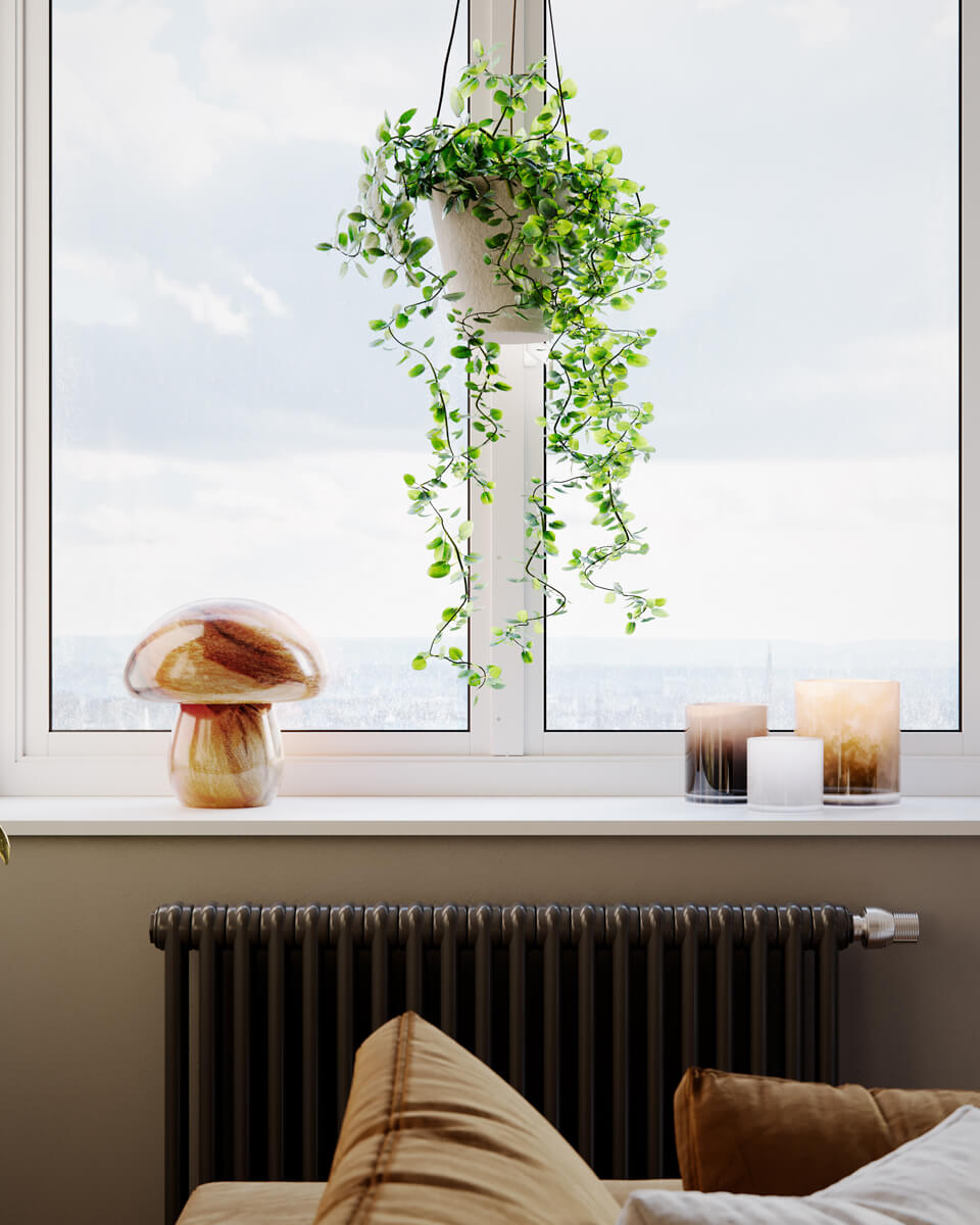 Mira Mushroom 30cm Natuur tafellamp Van By Rydéns - De lamp is niet alleen een functionele lichtbron, maar ook een artistiek detail dat uw interieur accentueert met zijn op de natuur ge&iuml;nspireerde ontwerp en handgemaakte kwaliteit.