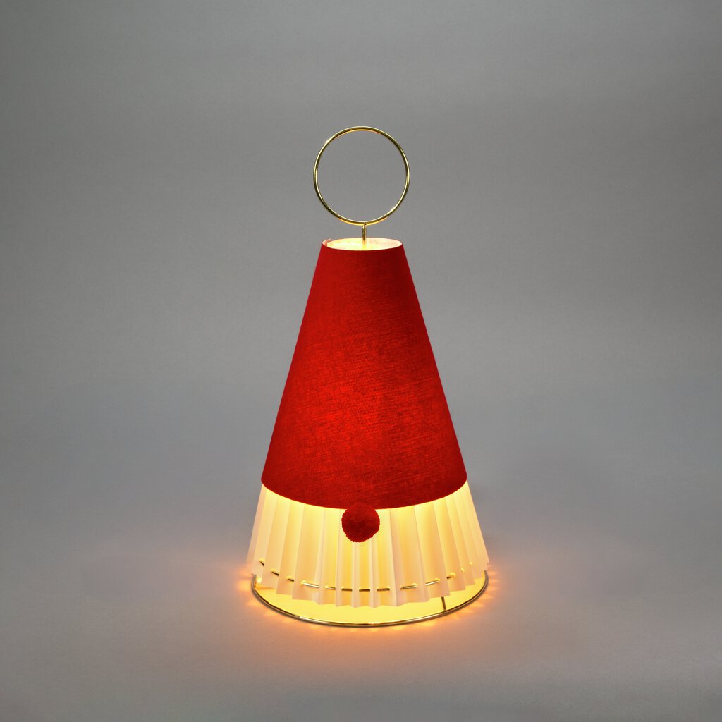 Papieren kerstman ROOD Van Konstsmide - Geeft een zachte en warme gloed die het huis verfraait tijdens Advent en Kerstmis.