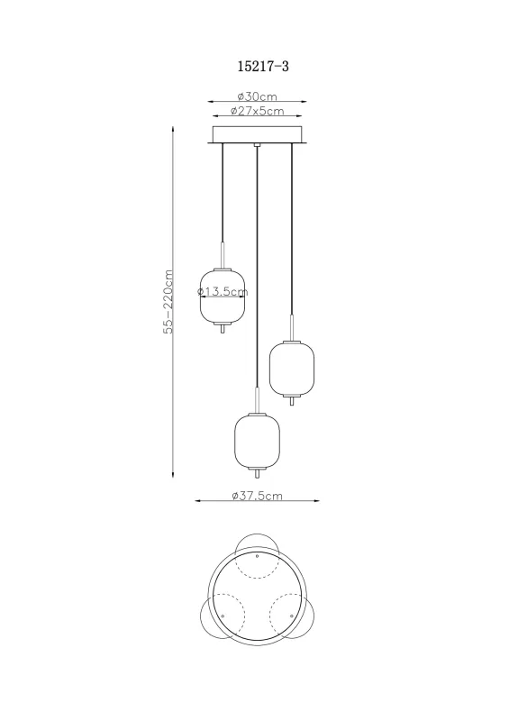 Ewald Ø38 Messing hanglamp Van Globo Lighting - &nbsp;Lampan &auml;r tillverkad av en exklusiv kombination av m&auml;ssing, mattsvart metall och opalglas, vilket ger en sofistikerad och harmonisk k&auml;nsla.