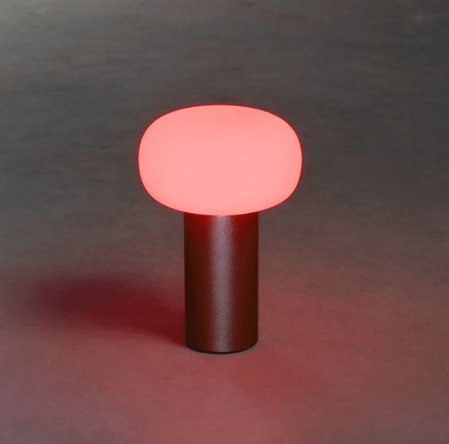 Antibes 20cm Roest Draagbare Van Konstsmide - De lamp heeft een dimmer waarmee u de helderheid en kleurtemperatuur kunt aanpassen.