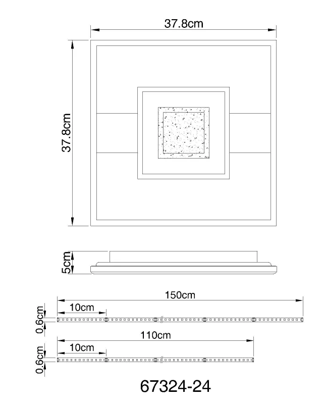 Pikara 38cm Hout plafondlamp Van Globo Lighting - Lampan &auml;r tillverkad i en stilfull kombination av metall i tr&auml;look och en mattsvart finish, vilket ger den en modern men samtidigt naturlig k&auml;nsla.