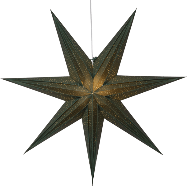 Holly Ø75 Groente Van Star Trading - De ster zorgt voor een kerstsfeer in huis en heeft een mooi kralenpatroon dat een aangename gloed geeft.