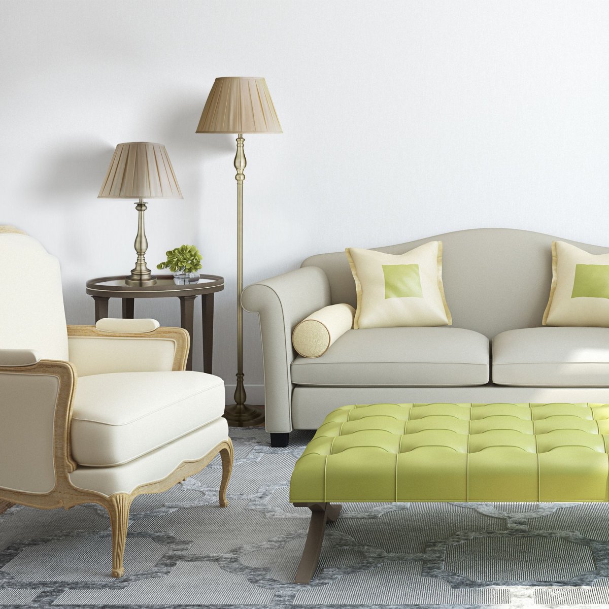 Flemish Antiek messing vloerlamp Van Searchlight - Dankzij de antieke messing afwerking en de geplooide lampenkap cre&euml;ert de lamp een zacht, warm licht dat uw huis een uitnodigende sfeer geeft.