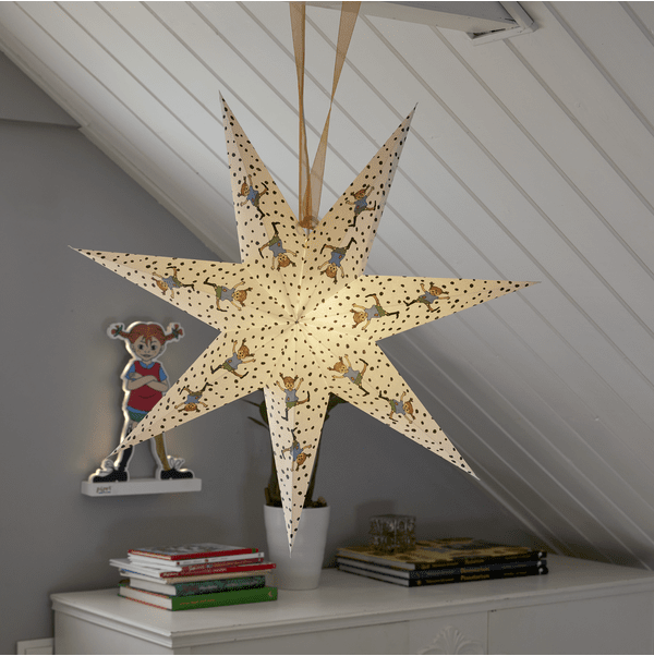 Pippi Veelkleurig Van Star Trading - Kan voor het raam worden gehangen als het donker begint te worden.