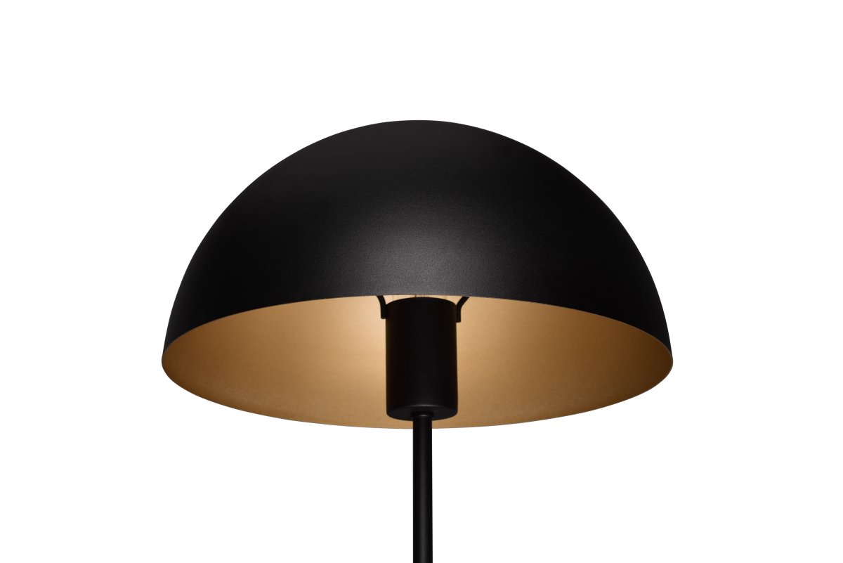 Nola 45cm Zwart tafellamp Van Trio Lighting - De moderne, paddenstoelvormige vorm past bij uw interieur en zorgt voor harmonie in uw huis.