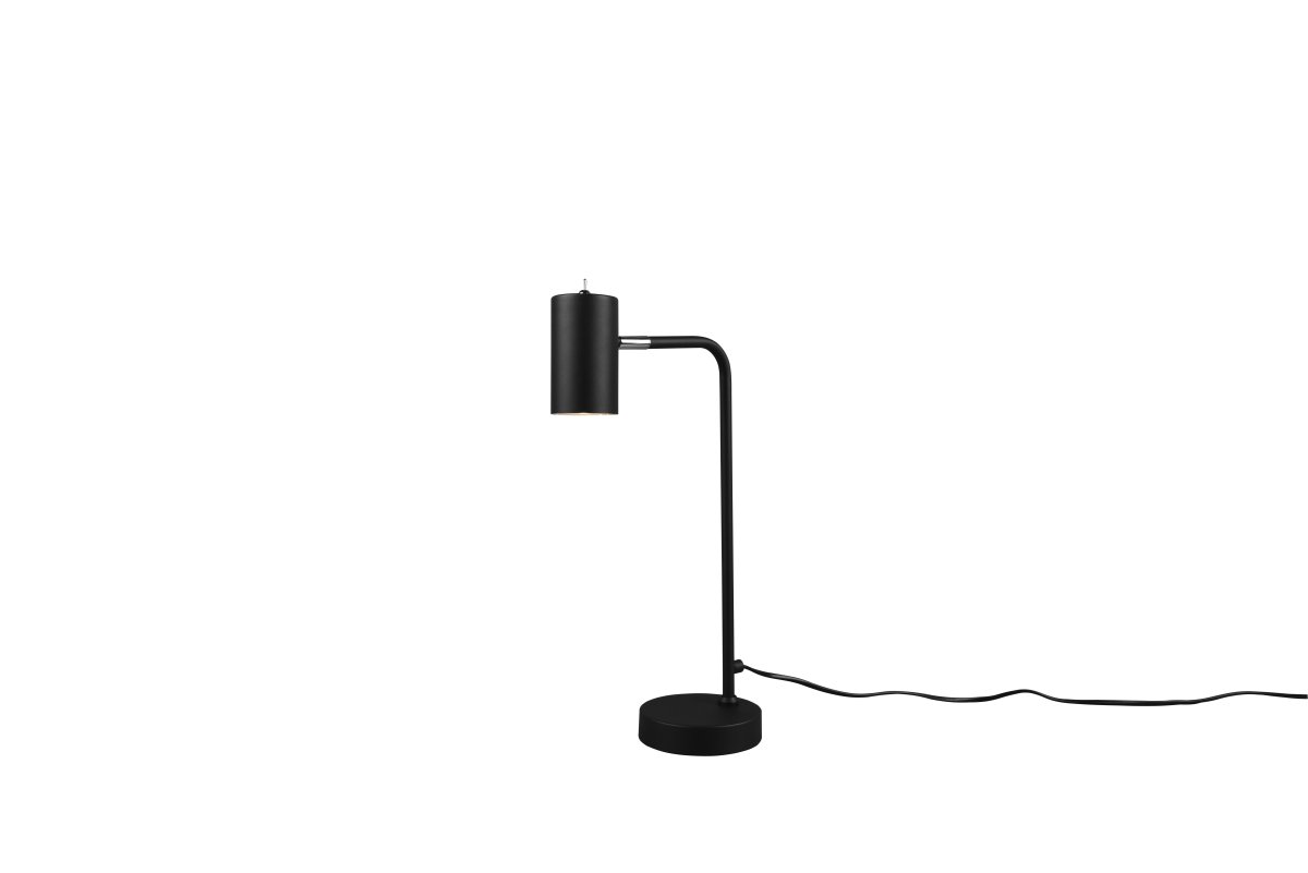 Marley 45cm Zwart bureaulamp Van Trio Lighting - De lampenkop is verstelbaar en kan zowel omhoog als omlaag worden gericht.