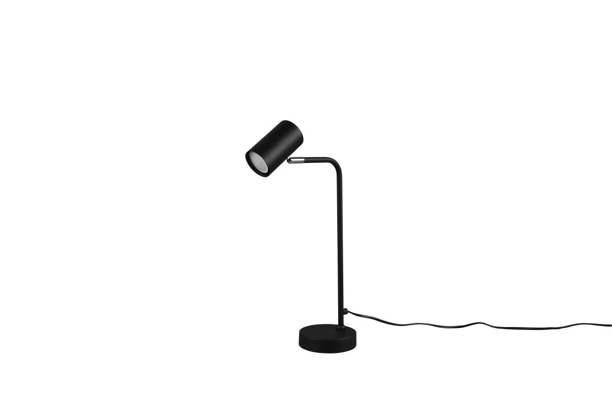 Marley 45cm Zwart bureaulamp Van Trio Lighting - De lampenkop is verstelbaar en kan zowel omhoog als omlaag worden gericht.