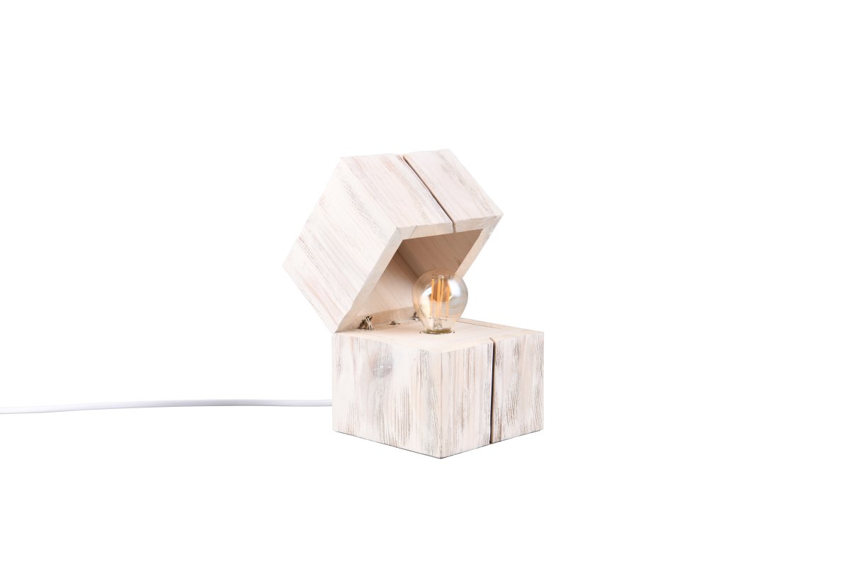 Treasure 16cm Wit tafellamp Van Trio Lighting - Een deurschakelaar zorgt ervoor dat de lamp automatisch aangaat wanneer het deksel wordt geopend en blijft branden.