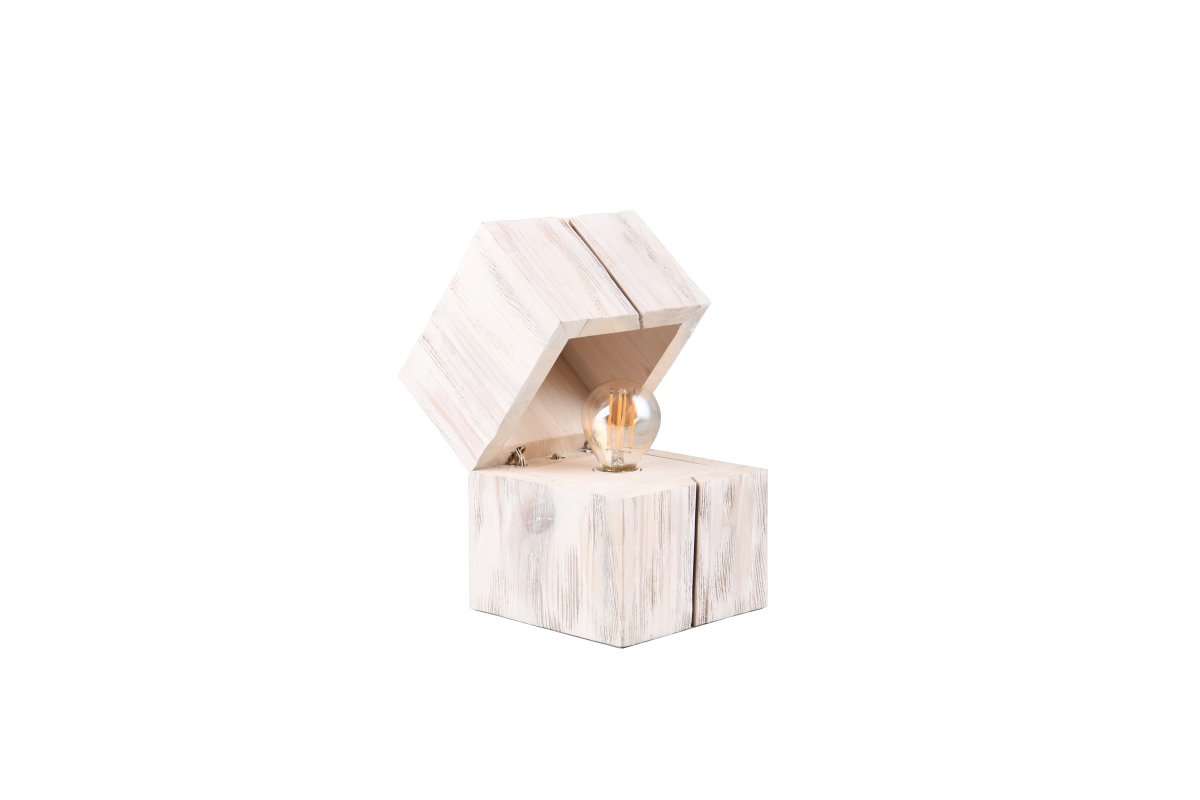 Treasure 16cm Wit tafellamp Van Trio Lighting - Een deurschakelaar zorgt ervoor dat de lamp automatisch aangaat wanneer het deksel wordt geopend en blijft branden.