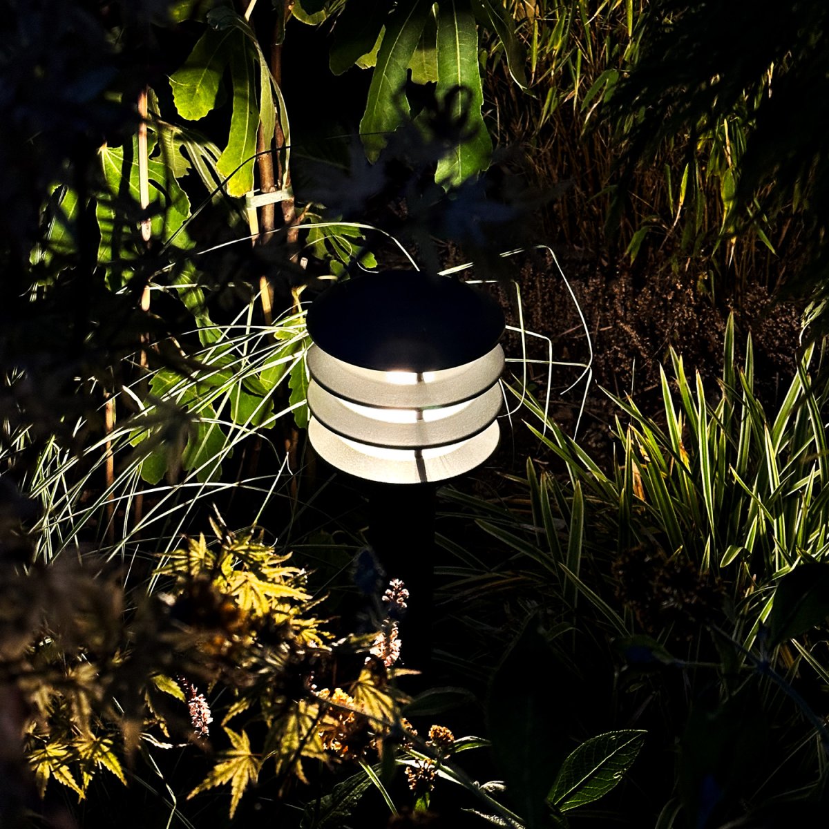 Jupiter Donkergrijs Van Lightson - Jupiter is een stijlvolle bolderlamp in een donkergrijze uitvoering die zorgt voor een aangenaam en helder ori&euml;ntatielicht langs looppaden, opritten en ingangen.