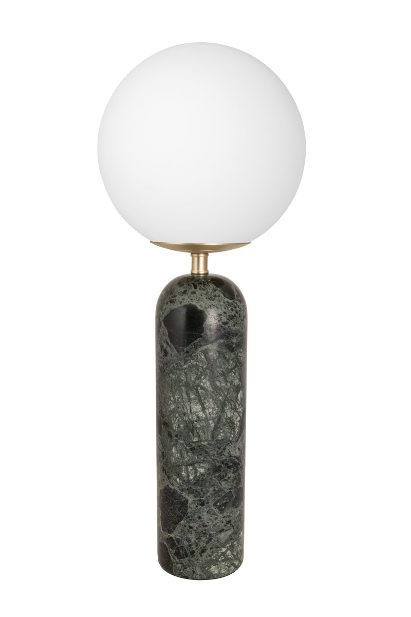 Torrano 53cm Donkergroen marmer tafellamp Van Globen Lighting - Steen is een natuurlijk materiaal, de kleur en tinten van het marmer variëren en creëren een uniek patroon voor elk stuk.