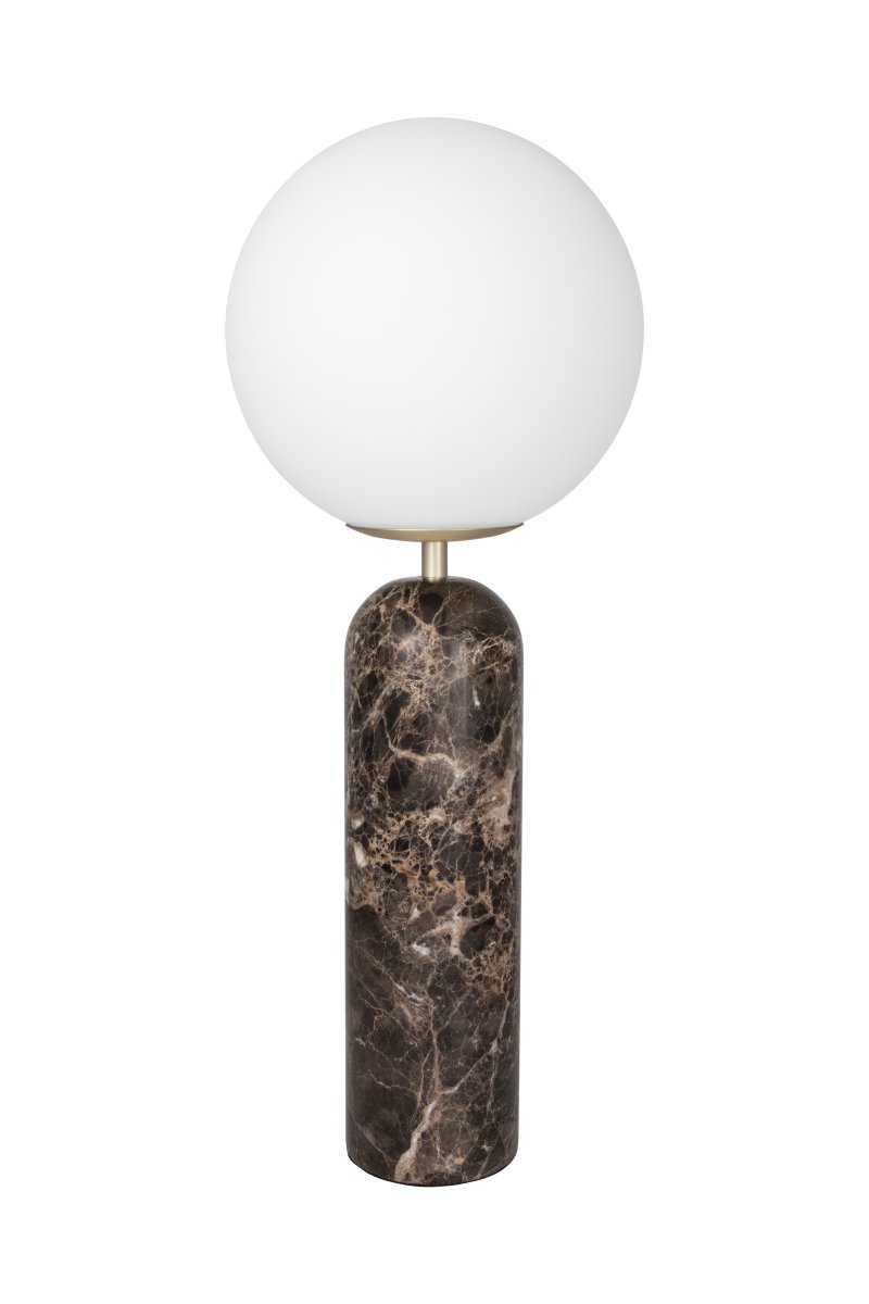 Torrano 53cm Bruin marmer tafellamp Van Globen Lighting - Steen is een natuurlijk materiaal, de kleur en tinten van het marmer variëren en creëren een uniek patroon voor elk stuk.