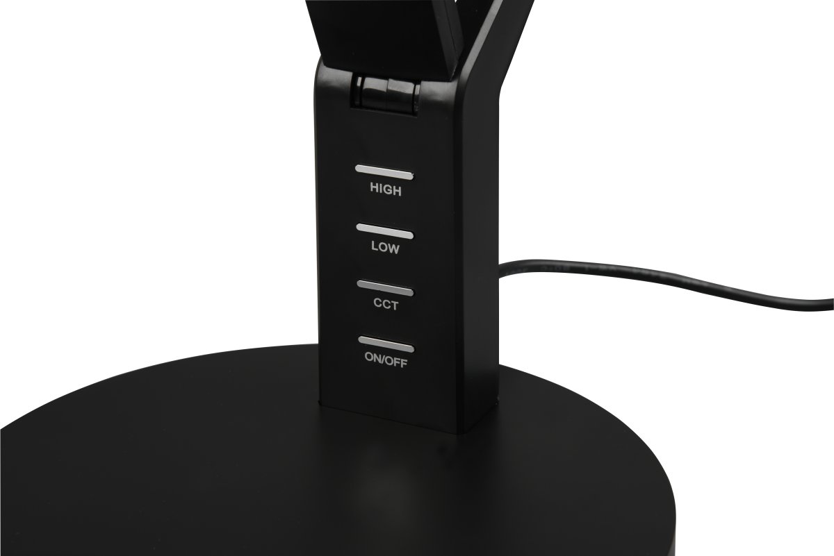 Ava 40cm Zwart bureaulamp Van Trio Lighting - Dankzij de ingebouwde geheugenfunctie keert de lamp altijd terug naar de laatst ingestelde lichtstand.