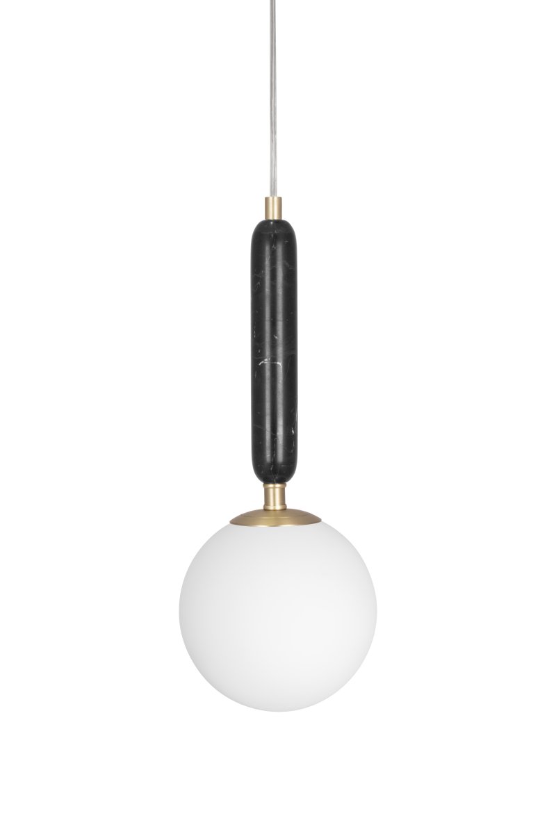 Torrano Ø15 Zwart marmer raamlamp Van Globen Lighting - Steen is een natuurlijk materiaal, de kleur en tinten van het marmer variëren en creëren een uniek patroon voor elk stuk.