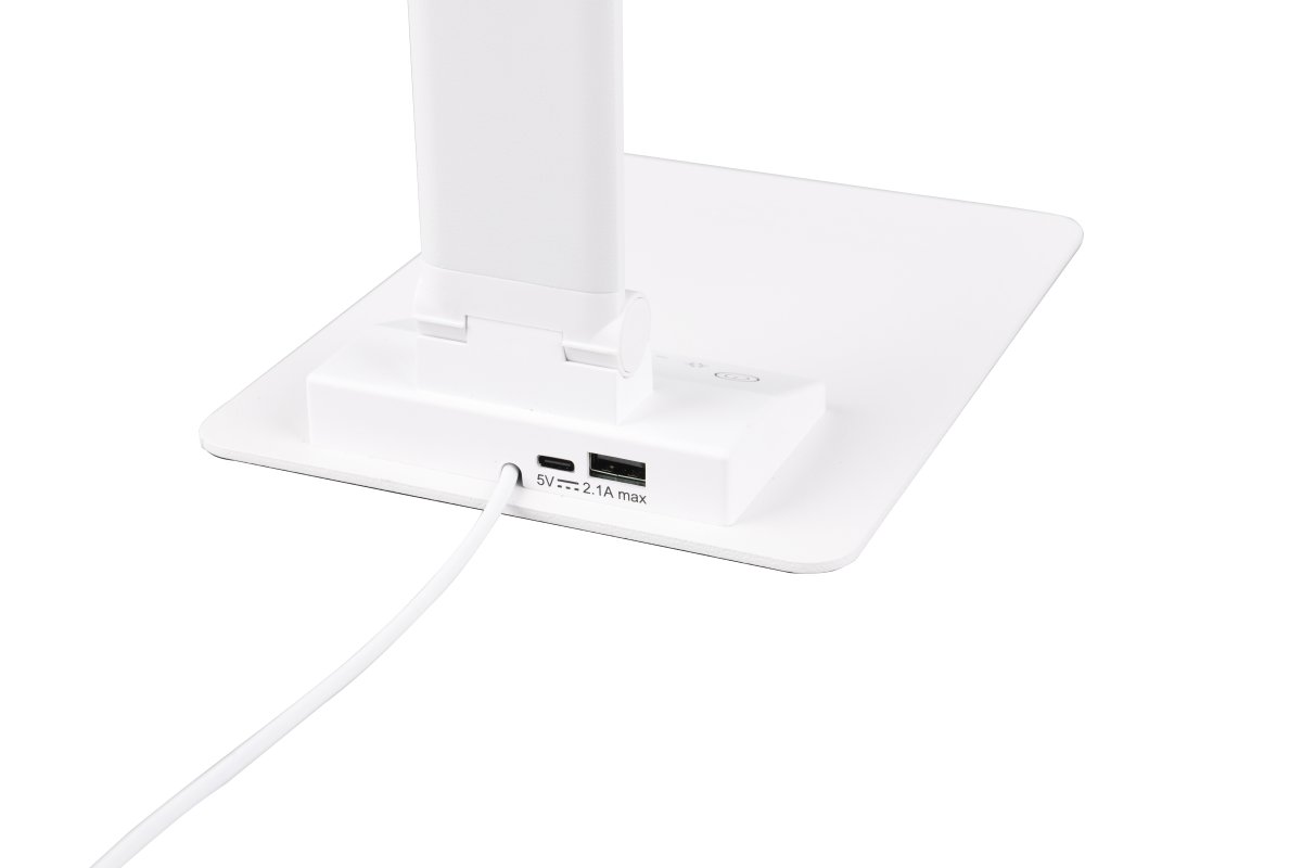 Travis 70cm Wit bureaulamp Van Trio Lighting - De touchfunctie op de lamp maakt het niet alleen mogelijk om het licht snel in en uit te schakelen, maar ook om de lichtkleur traploos aan te passen van warmwit tot koelwit.