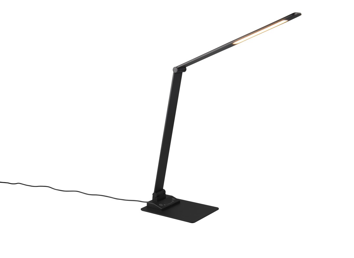 Travis 70cm Zwart bureaulamp Van - De touchfunctie op de lamp maakt het niet alleen mogelijk om het licht snel in en uit te schakelen, maar ook om de lichtkleur traploos aan te passen van warmwit tot koelwit.