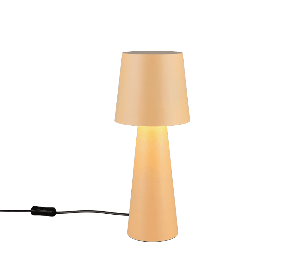 Nubian 40cm Geelbruin tafellamp Van Trio Lighting - Nubian is een perfecte combinatie van design en esthetiek in een mooie geelbruine kleur.