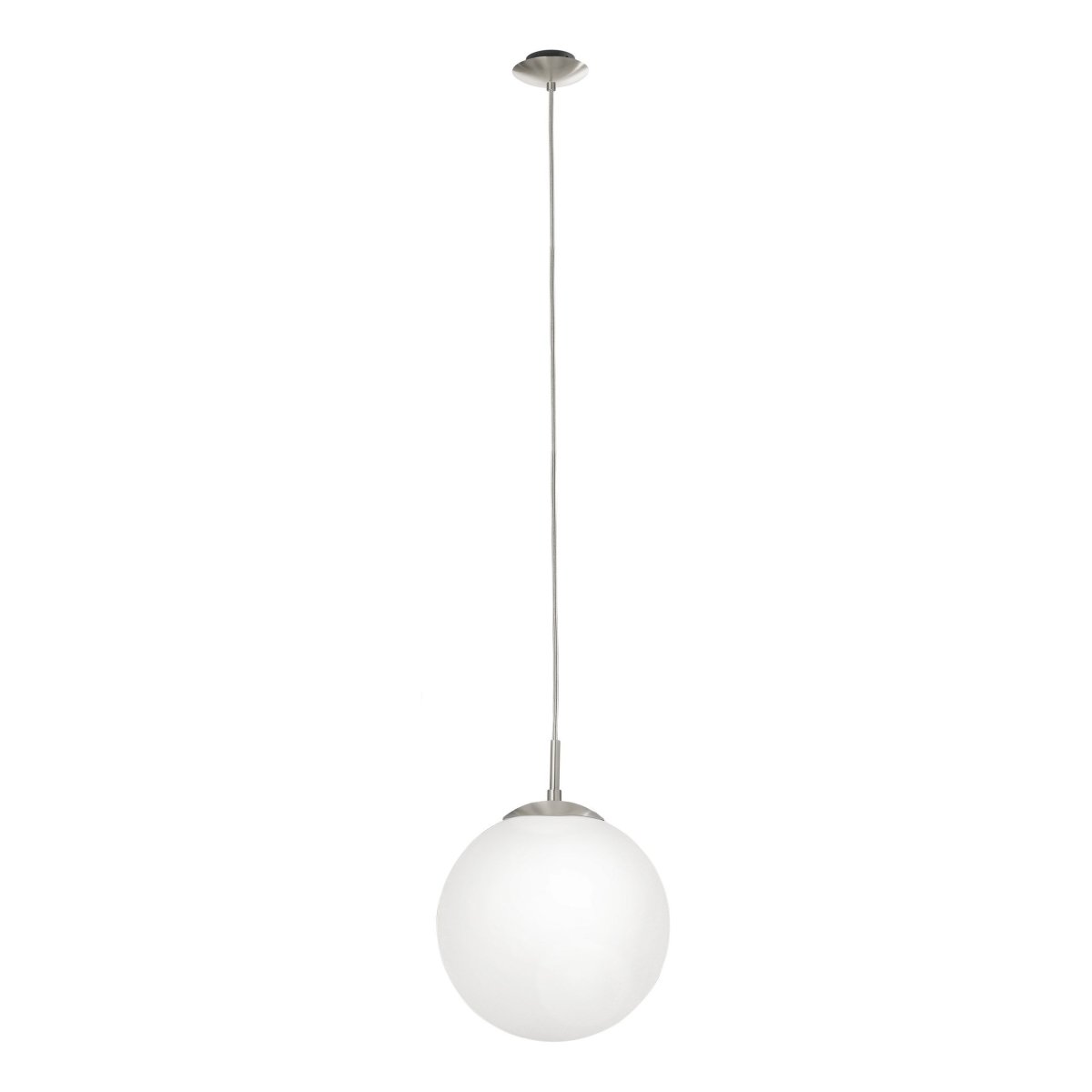 Rondo Ø25 Mat nikkel hanglamp Van Eglo - Rondo is een stijlvolle hanglamp met een tijdloos design die in veel verschillende omgevingen past.