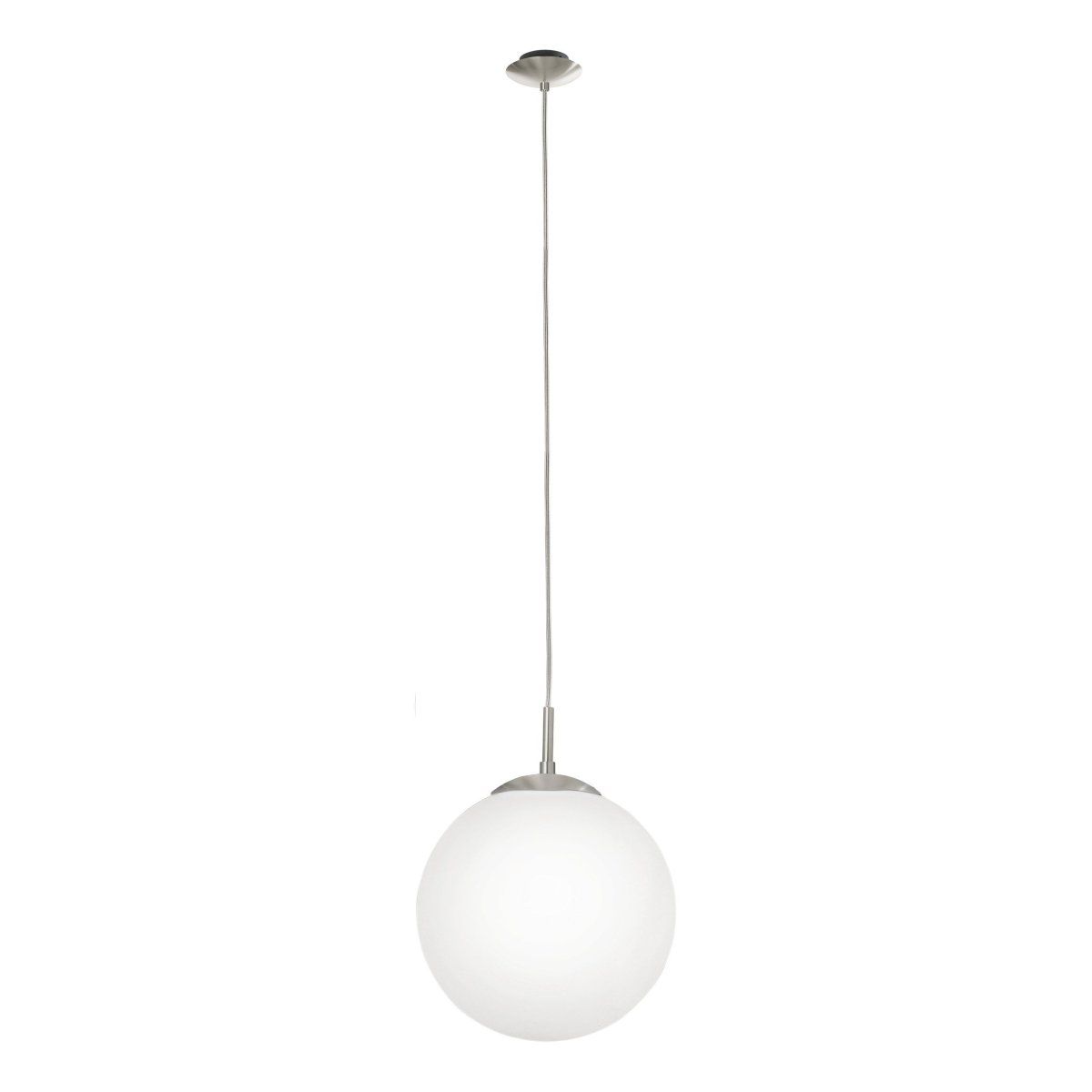 Rondo Ø30 Mat nikkel hanglamp Van Eglo - Rondo is een stijlvolle hanglamp met een tijdloos design die in veel verschillende omgevingen past.