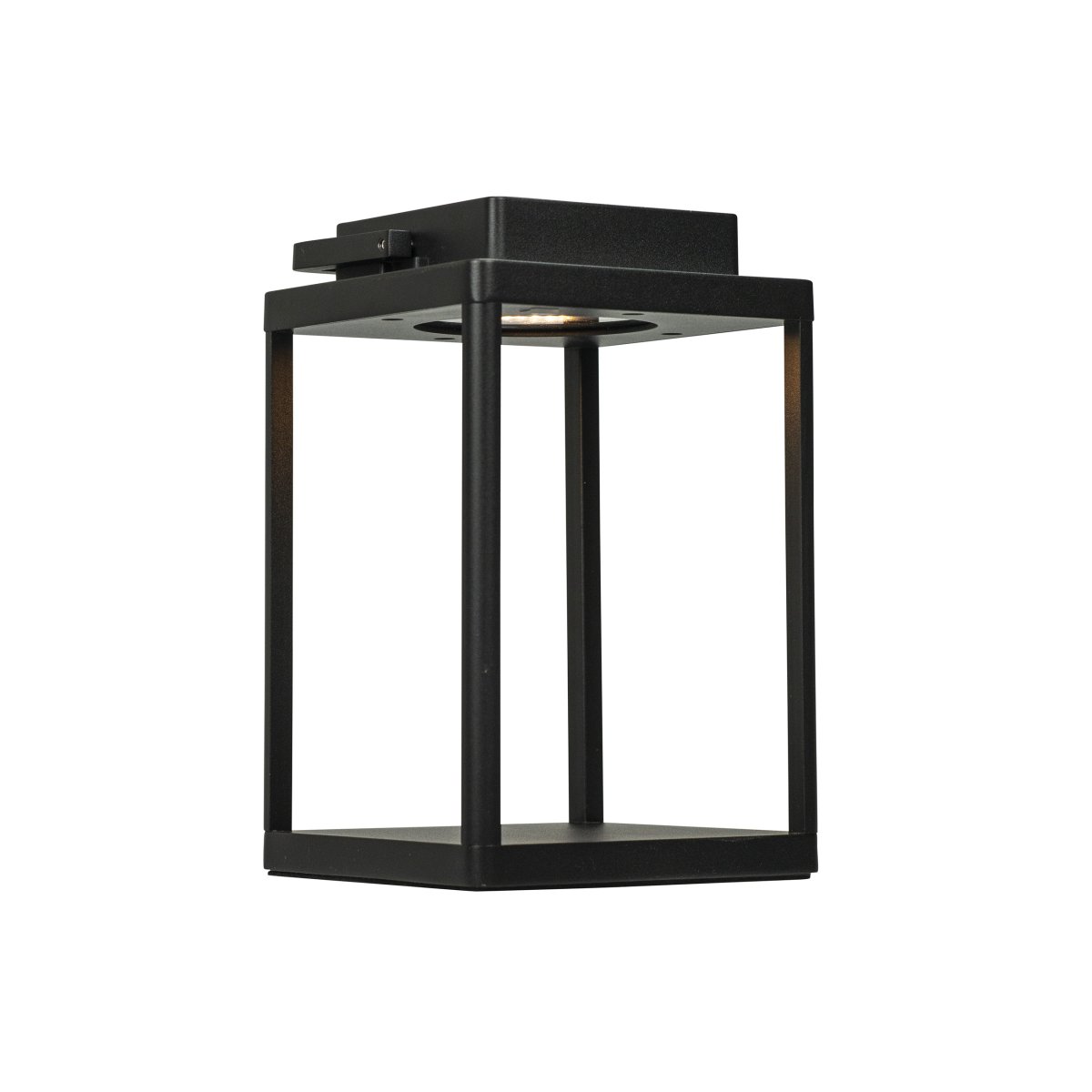 Lucca 24cm Zwart Draagbare Van Dyberg Larsen - De Lucca lantaarn is gemaakt van stevig metaal en heeft een handvat en ingebouwde LED aan de bovenkant.