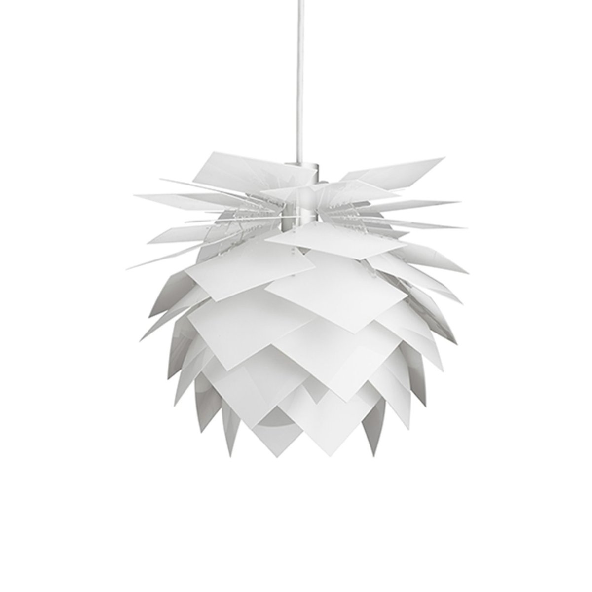  Pineapple Ø35 Wit hanglamp Van Dyberg Larsen - Pineapple is een uitstekende keuze voor wie op zoek is naar een lamp die zowel een decoratief detail als een lichtbron is.