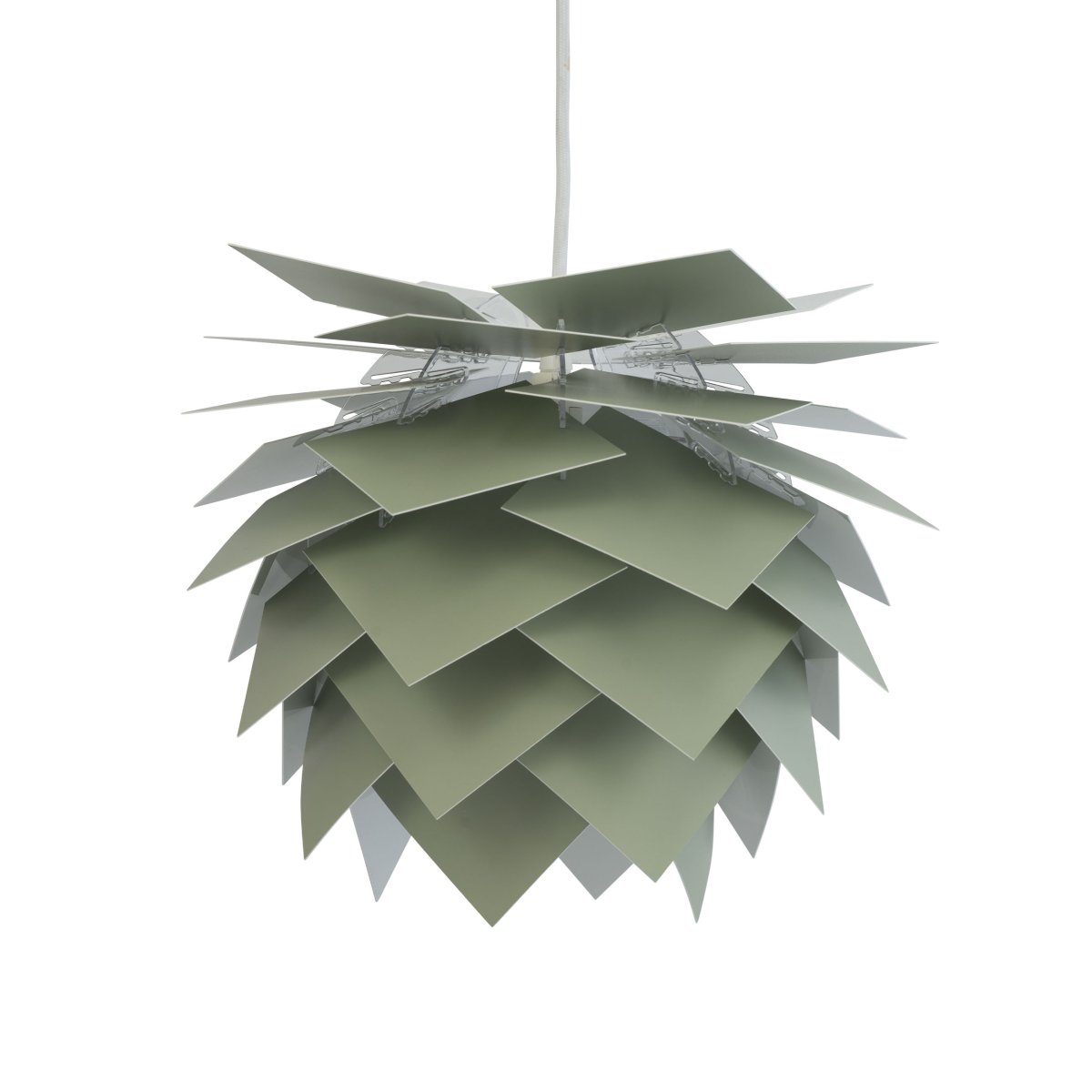 Illumin Ø35 Groente hanglamp Van Dyberg Larsen - De lamp wordt geleverd in een elegante zwarte doos met een unieke Rosetta plafondkap, een 3 meter lang stoffen snoer en onderdelen die u eenvoudig zelf in elkaar kunt zetten.