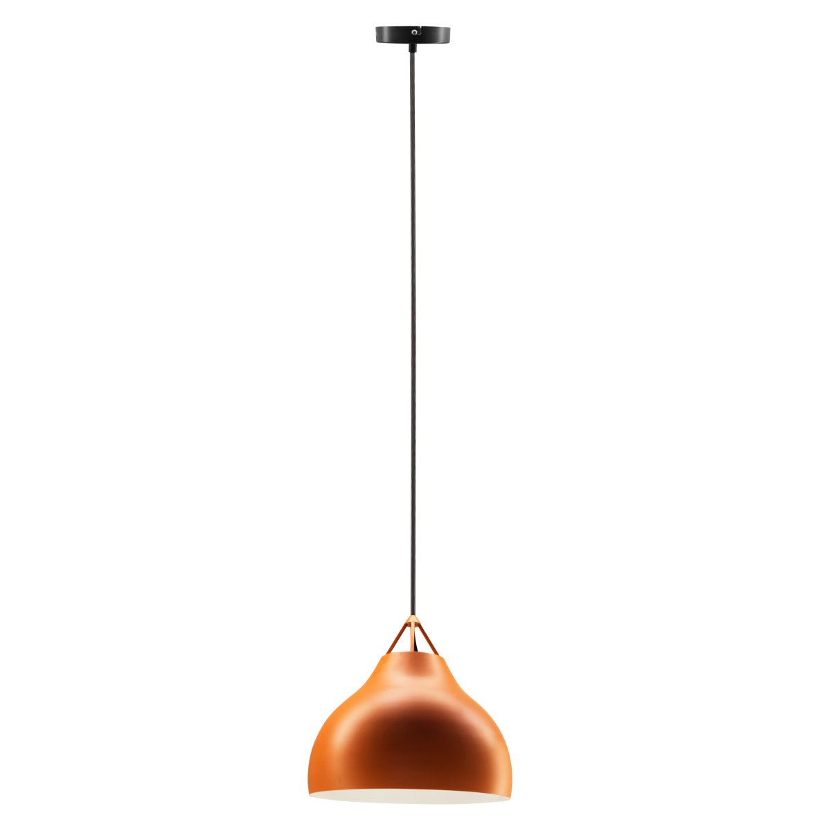 Pyra Ø30 Cognac hanglamp Van Dyberg Larsen - Als de lamp aan staat, verspreidt hij een prachtig licht, ideaal om de hele kamer te verlichten of een gezellige sfeer te creëren in een hoekje van de woonkamer.