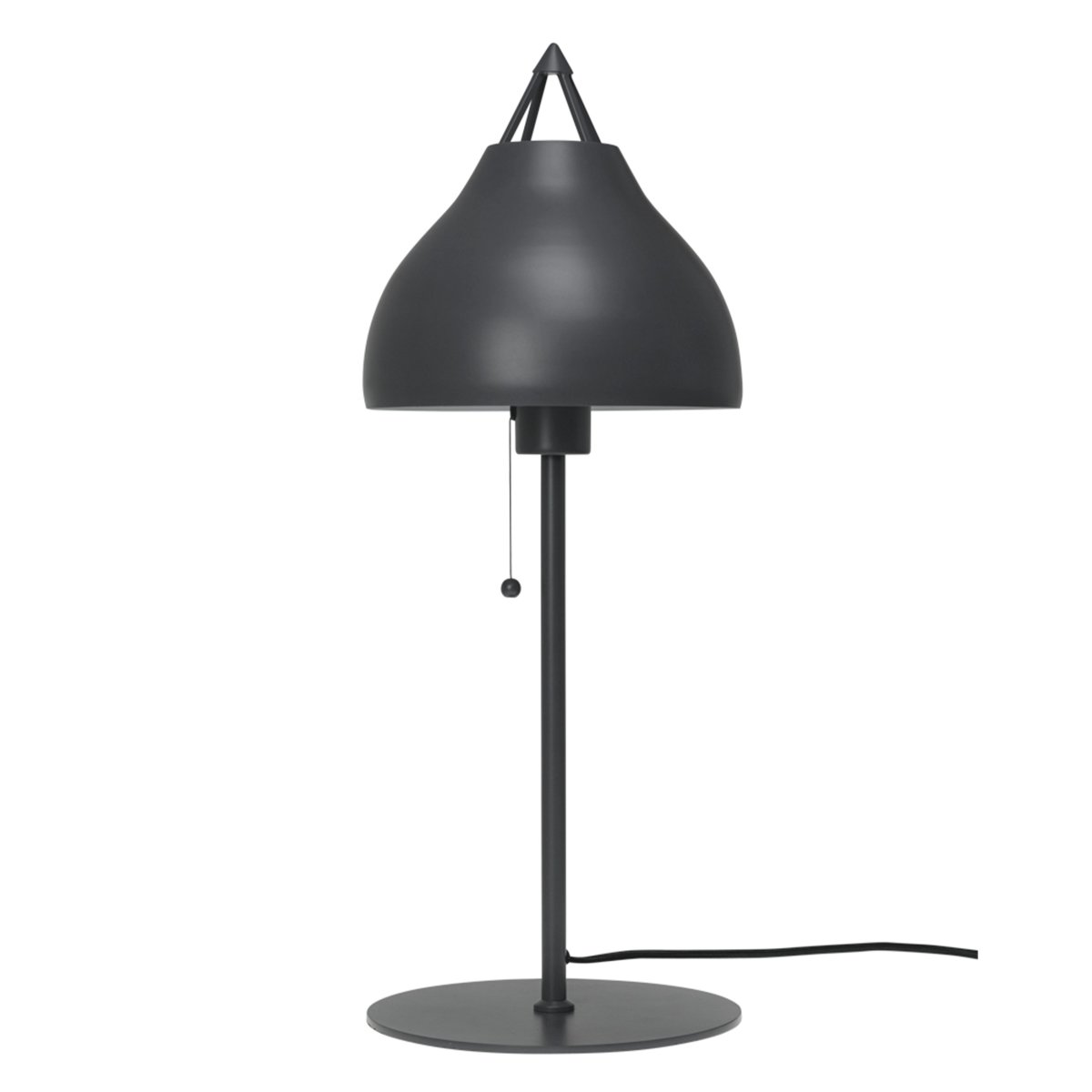 Pyra 60cm Grijs tafellamp Van Dyberg Larsen - Pyra tafellamp in prachtig mat grijs&aring; De kleur heeft een klassieke, Scandinavische stijl met een groot en elegant design dat een sfeervol licht verspreidt.
