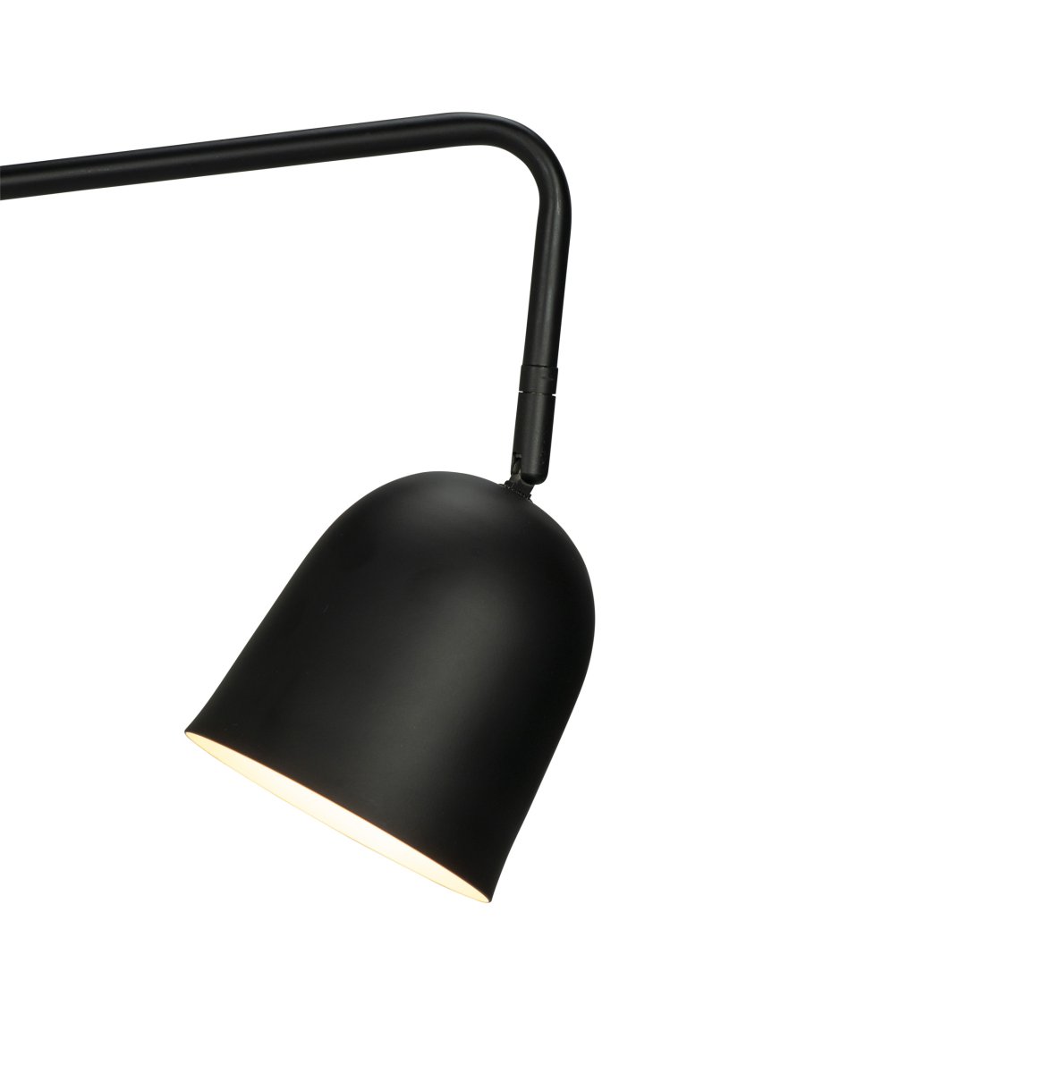 Manchester 45cm Zwart wandlamp Van Dyberg Larsen - De stroomonderbreker bevindt zich op de muurbevestiging en het snoer kan worden losgekoppeld als de lamp rechtstreeks op een fitting moet worden aangesloten.