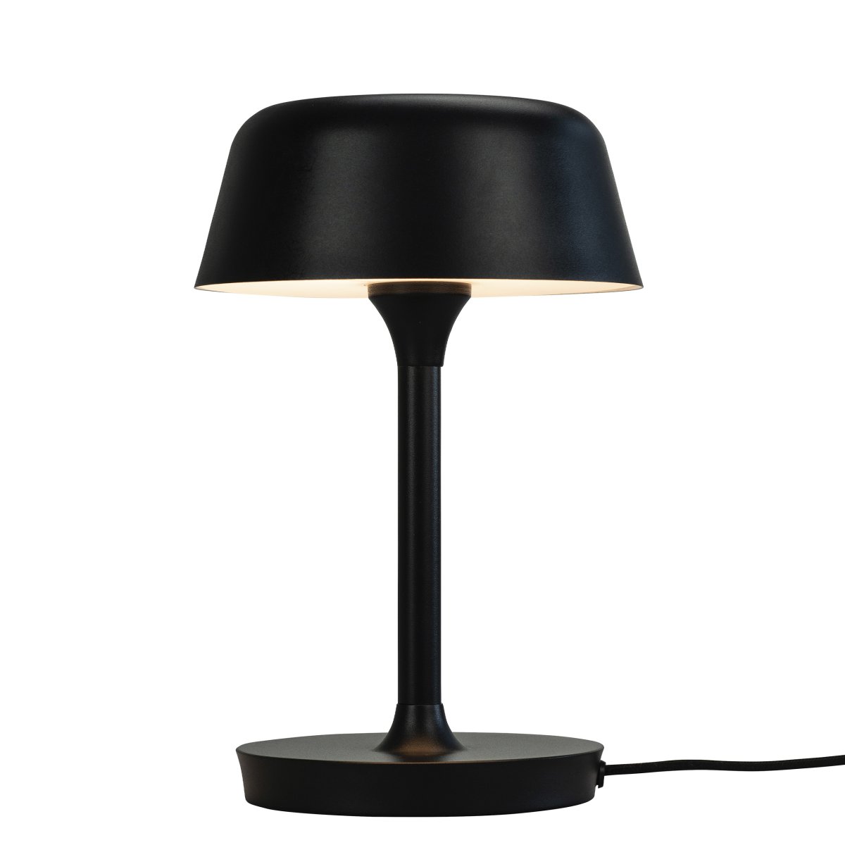 Valencia 30cm Zwart tafellamp Van Dyberg Larsen - De Valencia tafellamp is een elegante en unieke lamp die een mooi en aangenaam licht verspreidt.