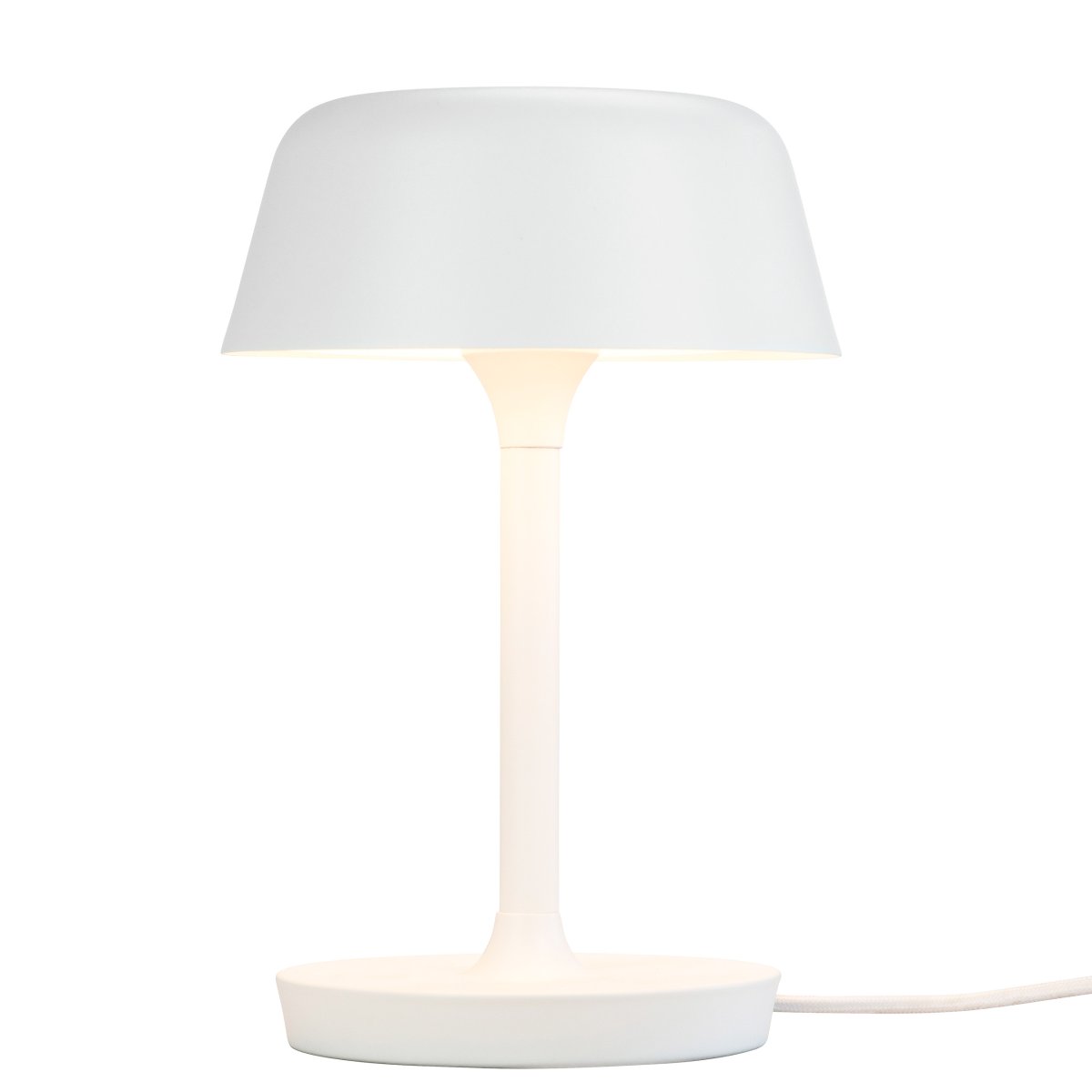 Valencia 30cm Wit tafellamp Van Dyberg Larsen - De Valencia tafellamp is een elegante en unieke lamp die een mooi en aangenaam licht verspreidt.