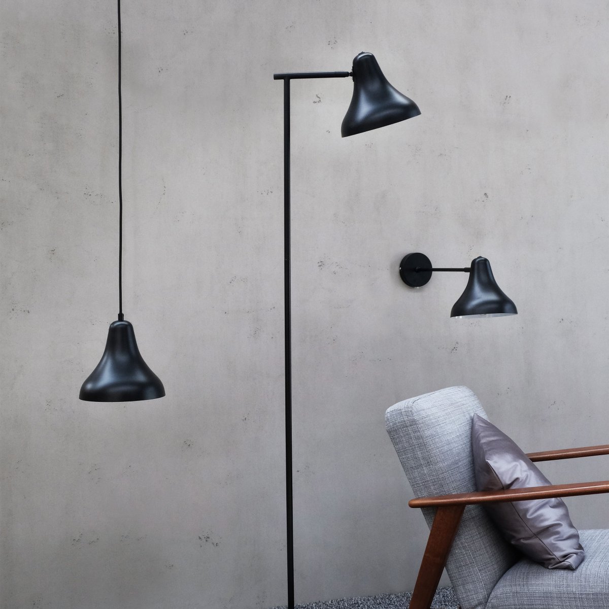 Tokyo Zwart vloerlamp Van Dyberg Larsen - Tokyo is een lampenserie met een geheel eigen design.
