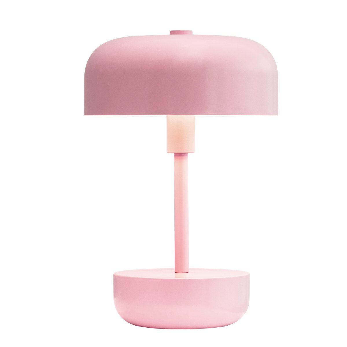 Haipot 25cm Roze Draagbare Van Dyberg Larsen - Haipot is verkrijgbaar in verschillende kleuren en heeft een open kap die de kleur van de basis accentueert, waardoor er een prachtig schaduwspel ontstaat als het donker wordt.