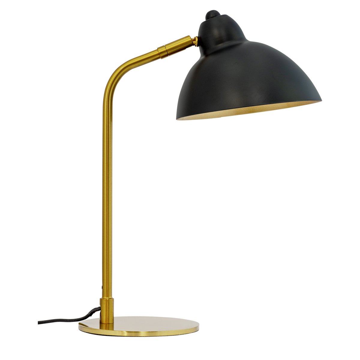 Futura 40cm Messing bureaulamp Van Dyberg Larsen - Futura is een stijlvolle tafellamp in messing en zwart, een perfecte combinatie van klassiek design en moderne functionaliteit.