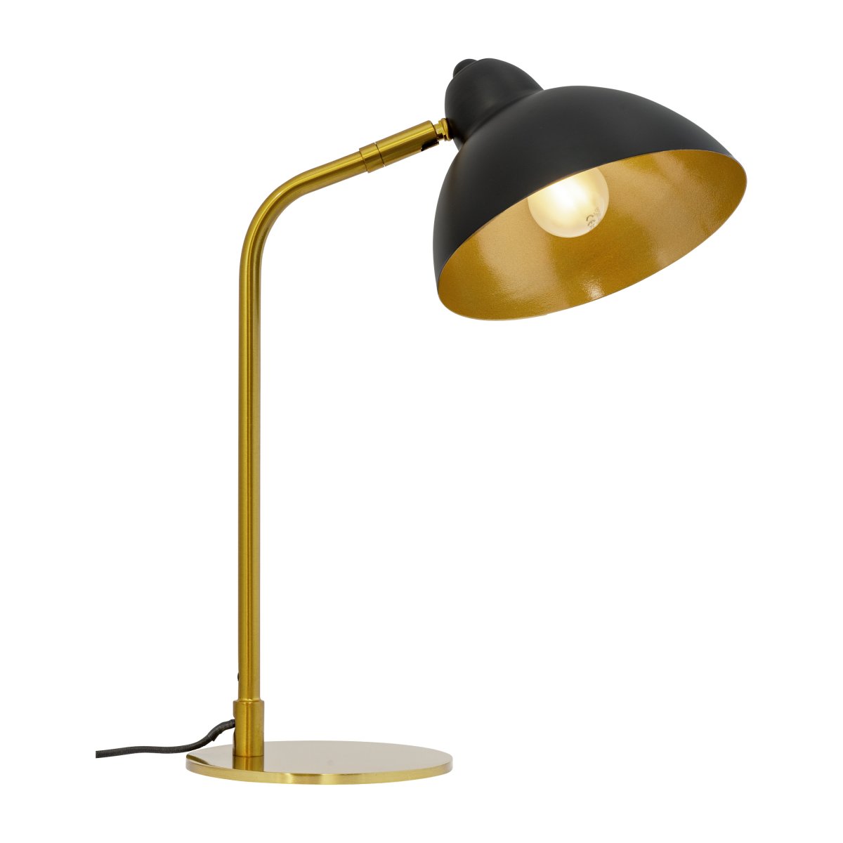 Futura 40cm Messing bureaulamp Van Dyberg Larsen - Futura is een stijlvolle tafellamp in messing en zwart, een perfecte combinatie van klassiek design en moderne functionaliteit.