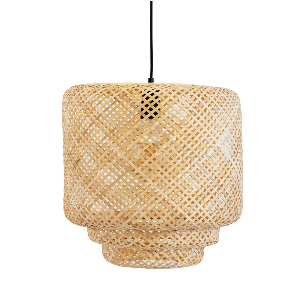 Boom Ø40 Natuur hanglamp Van Dyberg Larsen - Dankzij het handgeweven ontwerp cre&euml;ert deze lamp een warm, uitnodigend en decoratief licht waarmee u natuurlijke en zachte verlichting aan uw interieur kunt toevoegen.
