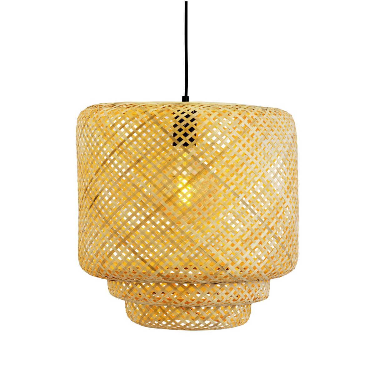 Boom Ø40 Natuur hanglamp Van Dyberg Larsen - Dankzij het handgeweven ontwerp cre&euml;ert deze lamp een warm, uitnodigend en decoratief licht waarmee u natuurlijke en zachte verlichting aan uw interieur kunt toevoegen.