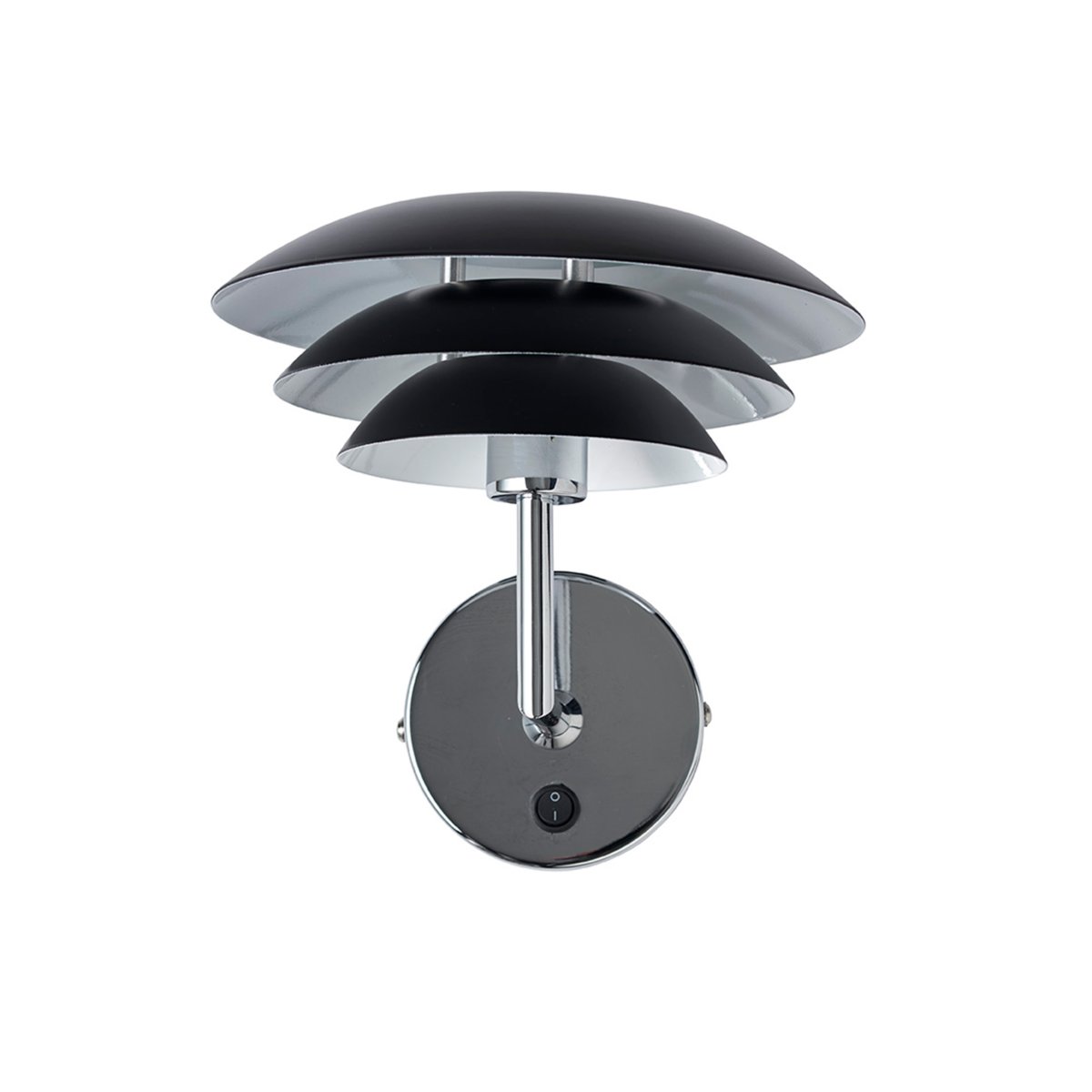 DL20 Zwart wandlamp Van Dyberg Larsen - De DL20 wandlamp heeft een klassiek en eenvoudig design met drie kappen die een mooi en schitteringsvrij licht creëren.
