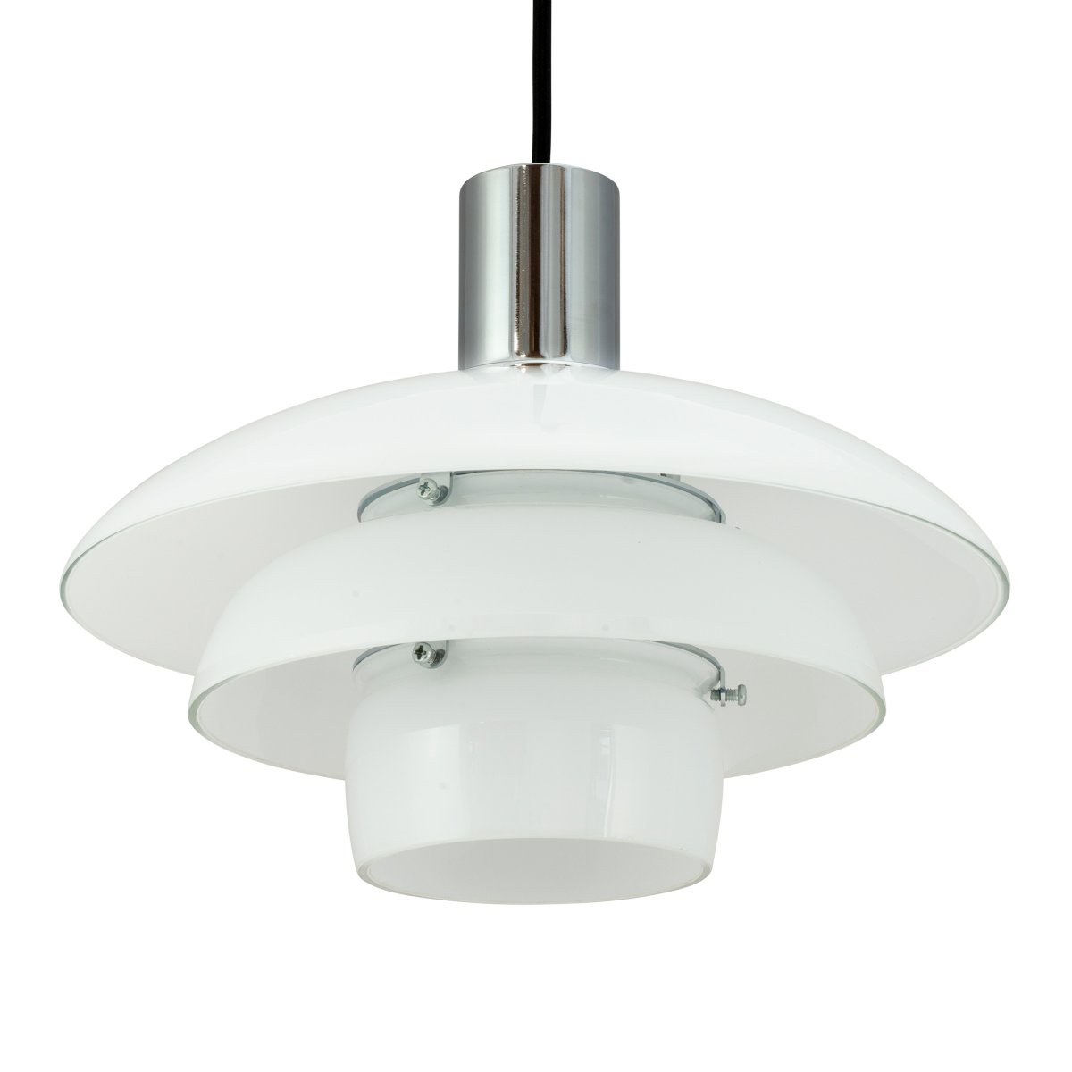 Morph Ø28 Opaal hanglamp Van Dyberg Larsen - Deze prachtige hanglamp van het Deense Dyberg Larsen zorgt voor een klassieke en stijlvolle Scandinavische sfeer in veel kamers in huis.