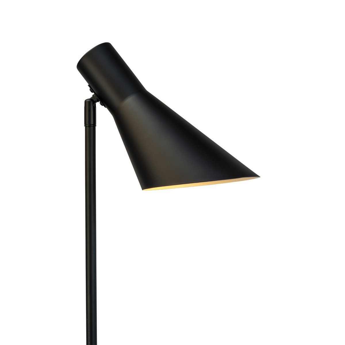 DL12 Zwart vloerlamp Van Dyberg Larsen - Deze lamp combineert klassiek design met functionele verlichting en is perfect als leeslamp in de woonkamer, voor verlichting in de slaapkamer of voor het verlichten van donkere hoeken.